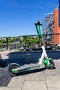 Lime electric scooter