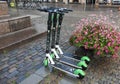 Lime electric scooters park for rent duing covid-19