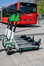 Lime electric scooters