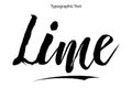 Lime Elegant Typography Lettering Text Vector Design Quote