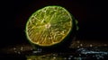 Lime, extreme closeup, slice, green, generative AI