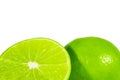 Lime fruit half isolated Royalty Free Stock Photo