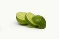 Lime fruit. Half isolated on white background Royalty Free Stock Photo