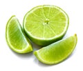 Lime fruit isolated on white Royalty Free Stock Photo
