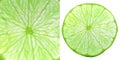 lime fruit slice collage