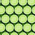 Lime Fruit slices seamless pattern