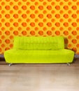 Lime green couch Royalty Free Stock Photo