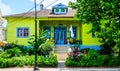 Lime Green House in New Orleans, Louisiana 7th Ward Royalty Free Stock Photo