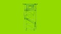 Lime Green Old Rickety Watch Tower with Ladder Royalty Free Stock Photo