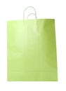 Lime Green Shopping Bag Isolated Royalty Free Stock Photo