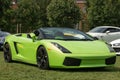 Lime Green Sports Car Right Side Royalty Free Stock Photo