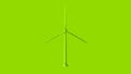 Lime Green Wind Turbine