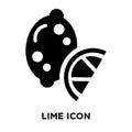 Lime icon vector isolated on white background, logo concept of L