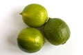 Lime Isolated. Green Lemon. Whole Citrus Fruit Set