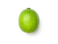 Lime isolated on white. Top view Royalty Free Stock Photo