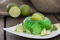 Lime Jello with fresh fruits Royalty Free Stock Photo