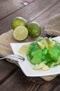 Lime Jello with fresh fruits Royalty Free Stock Photo