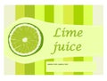 Lime juice label