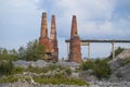 Lime kilns on the ruins of a factory, Karelia