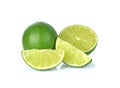 Lime Lemon isolated on white background