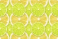 Lime - lemon slices pattern Royalty Free Stock Photo