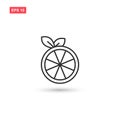 Lime line vector icon design isolated