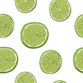 Lime lobule pattern on white