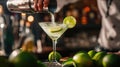 The Lime Martini Cocktail. AI generated Royalty Free Stock Photo