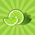 Lime and mint background