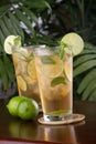 Lime and Mint Iced Tea Royalty Free Stock Photo