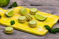 Lime and Mint Mojito Macarons Royalty Free Stock Photo