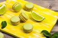Lime and Mint Mojito Macarons Royalty Free Stock Photo