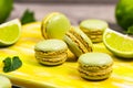 Lime and Mint Mojito Macarons Royalty Free Stock Photo