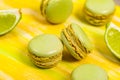 Lime and Mint Mojito Macarons Royalty Free Stock Photo
