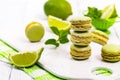 Lime and Mint Mojito Macarons Royalty Free Stock Photo