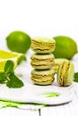 Lime and Mint Mojito Macarons Royalty Free Stock Photo