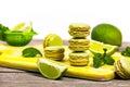 Lime and Mint Mojito Macarons Royalty Free Stock Photo