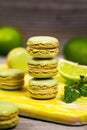 Lime and Mint Mojito Macarons Royalty Free Stock Photo