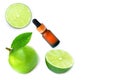 Lime essestial oil Royalty Free Stock Photo