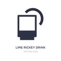 lime rickey drink icon on white background. Simple element illustration from Drinks concept