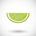 Lime segment flat icon Royalty Free Stock Photo