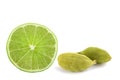 Lime slice and cardamom Royalty Free Stock Photo