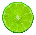 Lime slice. Fruit isolated on white background. With clipping pa Royalty Free Stock Photo
