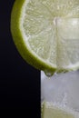 Lime slice on a glas Royalty Free Stock Photo