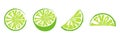 Lime slice - green lemon - Eps