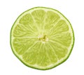 Lime slice isolated without shadow Royalty Free Stock Photo