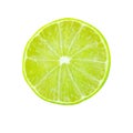 Lime slice top view. Fruit isolated on white background. With clipping path Royalty Free Stock Photo