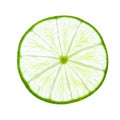 Lime slice top view. Fruit isolated on white background. With clipping path Royalty Free Stock Photo