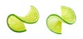 LIme slice twist isolated on white background Royalty Free Stock Photo