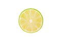 Lime slice on white background